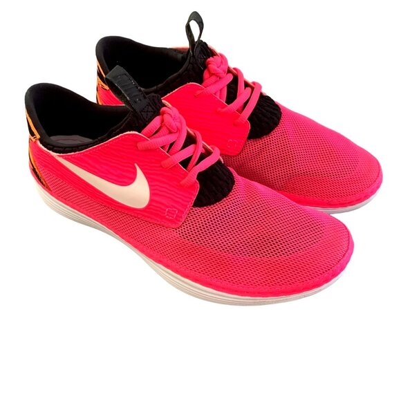 Nike Solarsoft Moccasin Running Shoes US 9 EUR 42.5 Pink Flash Mesh 555301-618 - Picture 2 of 10